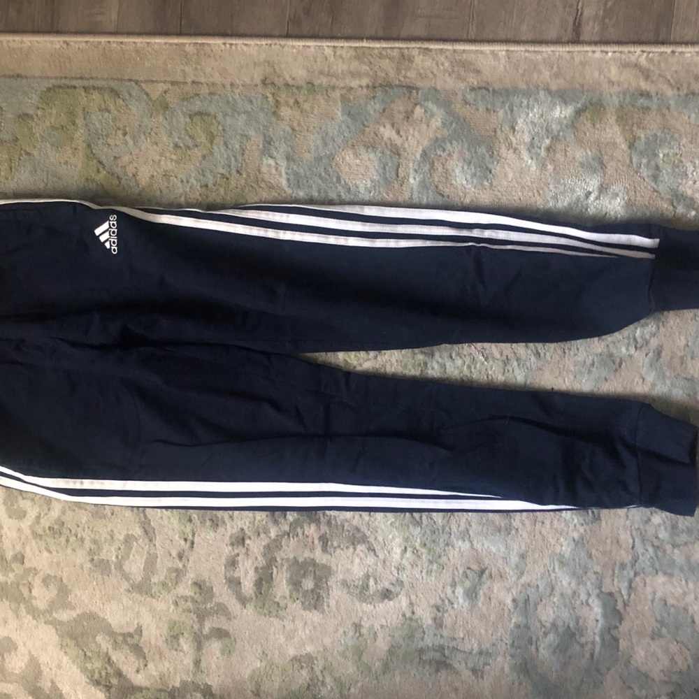 Navy Blue Adidas jogger pants size 10/12 boys